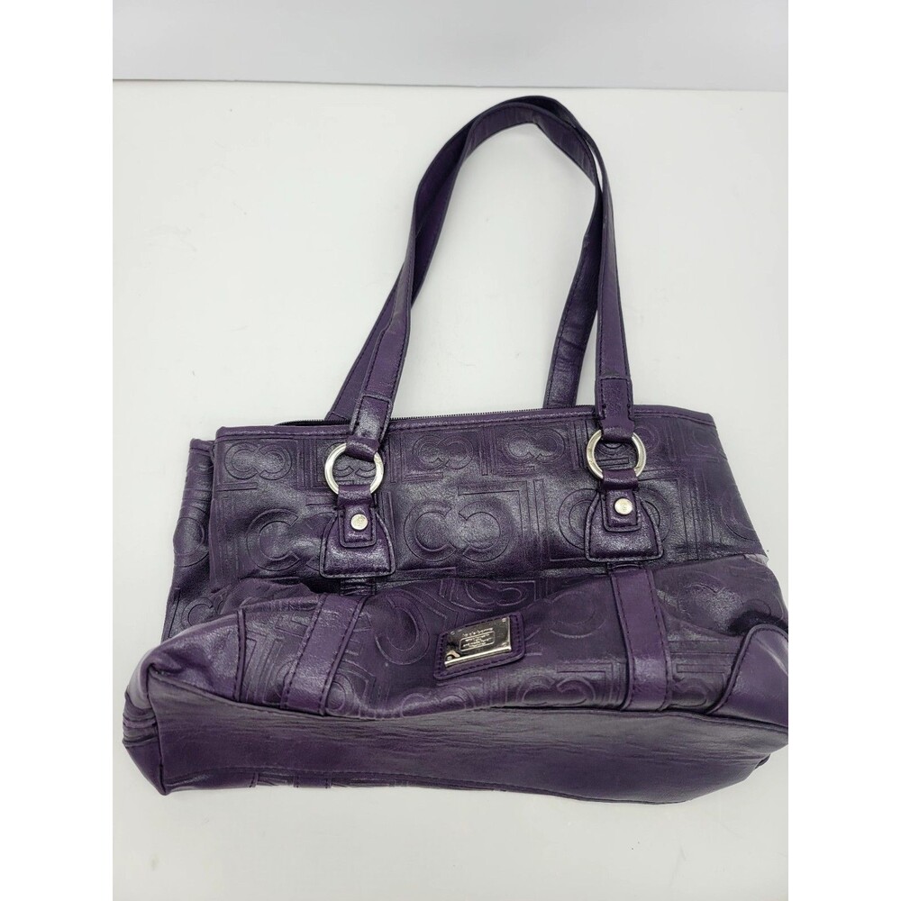 Liz Clairborn Purple Purse Used Shoulder BagFaux Leather - Picture 2 of 8